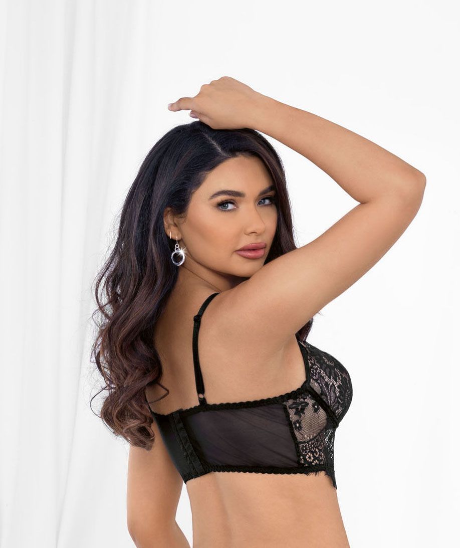 French Kiss Bralette eyelash lace lingerie from Velvet Quarters lingerie boutique